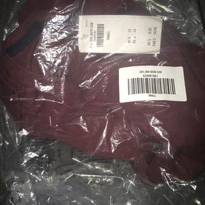 Hollister burgundy small v neck shirt